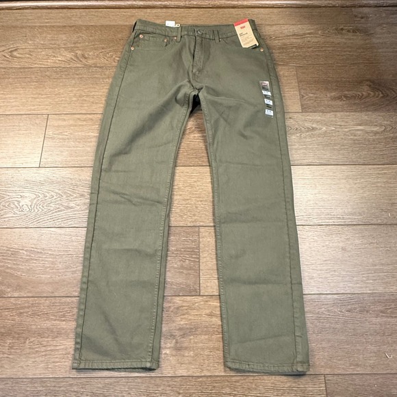Levi's Men's 505 Straight Leg Jeans Olive Green 32x32 New with Tags Classic - Picture 10 of 13